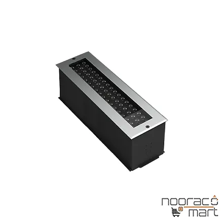 خرید و قیمت چراغ دفنی آذرین 2 (RGB) 50 وات 50 سانتی متر 15x15x5 درجه گلنور