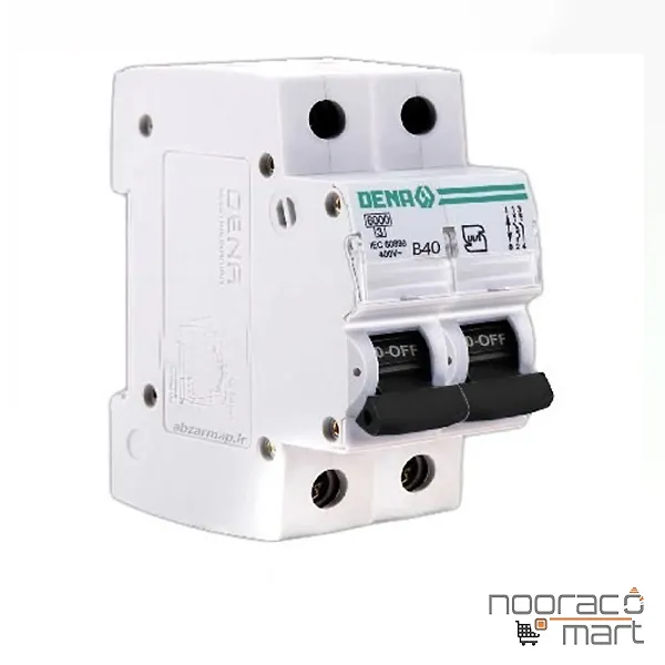 کلید مینیاتوری 40 آمپر دو پل B دنا الکتریک ایرانیان