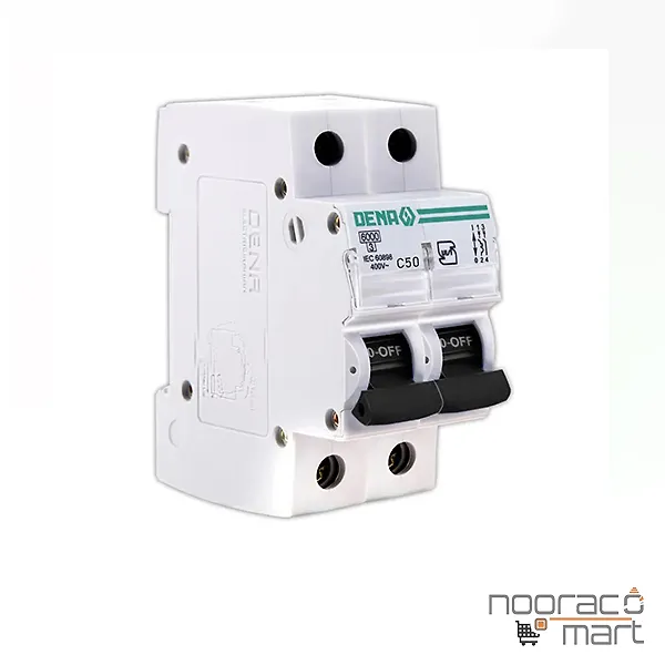 کلید مینیاتوری 50 آمپر دو پل C دنا الکتریک ایرانیان