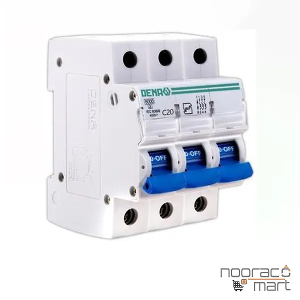 کلید مینیاتوری 20 آمپر سه پل C دنا الکتریک ایرانیان