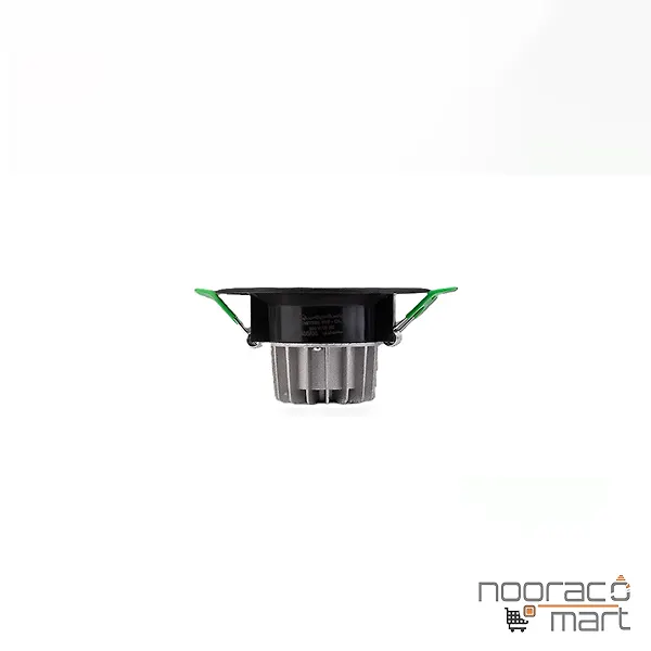 چراغ توکار آمیتریس 9 وات دايره اي COB مشکی  پارس شعاع توس