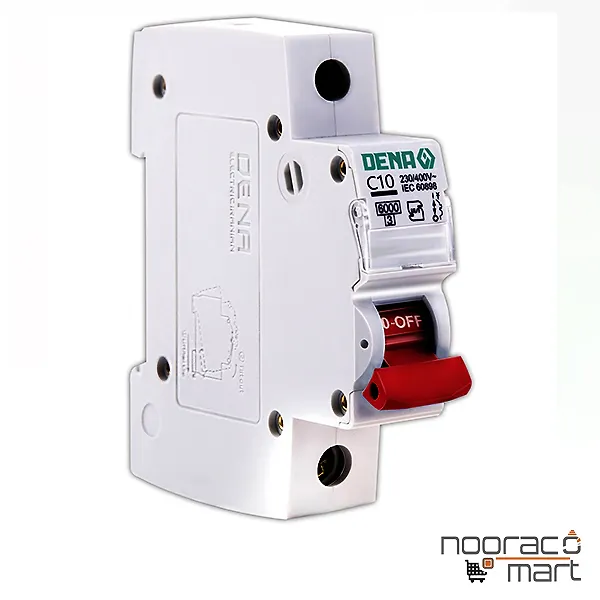 کلید مینیاتوری 10 آمپر تک پل C دنا الکتریک ایرانیان