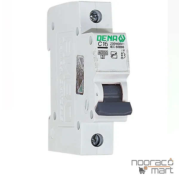 کلید مینیاتوری 16 آمپر تک پل C دنا الکتریک ایرانیان