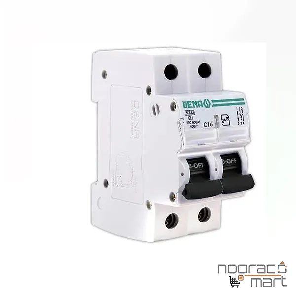 کلید مینیاتوری 16 آمپر دو پل C دنا الکتریک ایرانیان