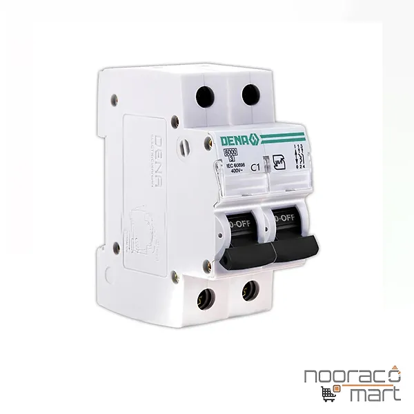 کلید مینیاتوری 1 آمپر دو پل C دنا الکتریک ایرانیان