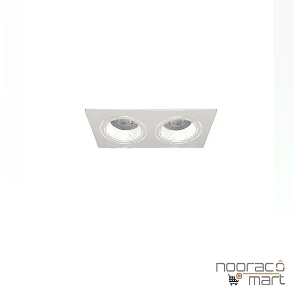 چراغ سقفی توکار سفید دو شعله SH- 6002 شعاع