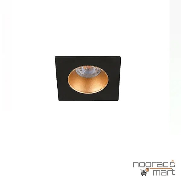 چراغ سقفی توکار با رفلکتور مشکی طلائی تک شعله SH- 6101 شعاع