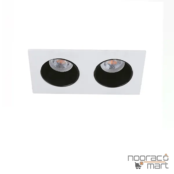 چراغ سقفی توکار سفید دو شعله SH- 6102 شعاع