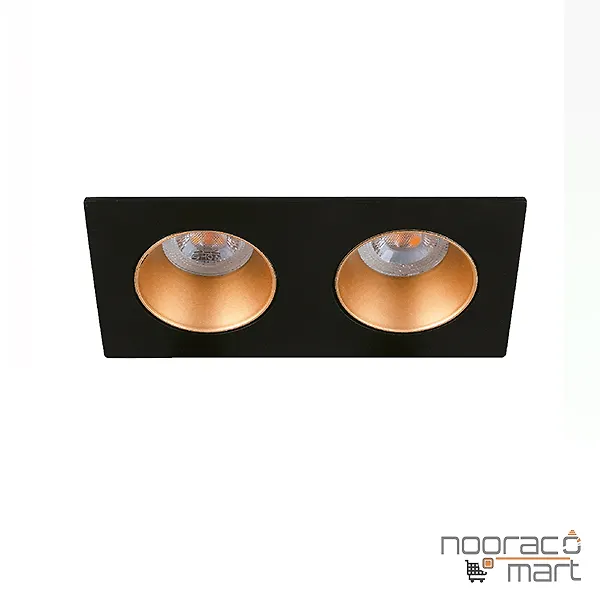 چراغ سقفی توکار با رفلکتور مشکی طلائی تک شعله SH- 6102 شعاع