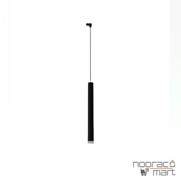 چراغ آویز ریلی تک فاز پندالوکس مشکی با ماژول برق مستقیم ارتفاع 60 سانتی متری 6 وات مازی نور