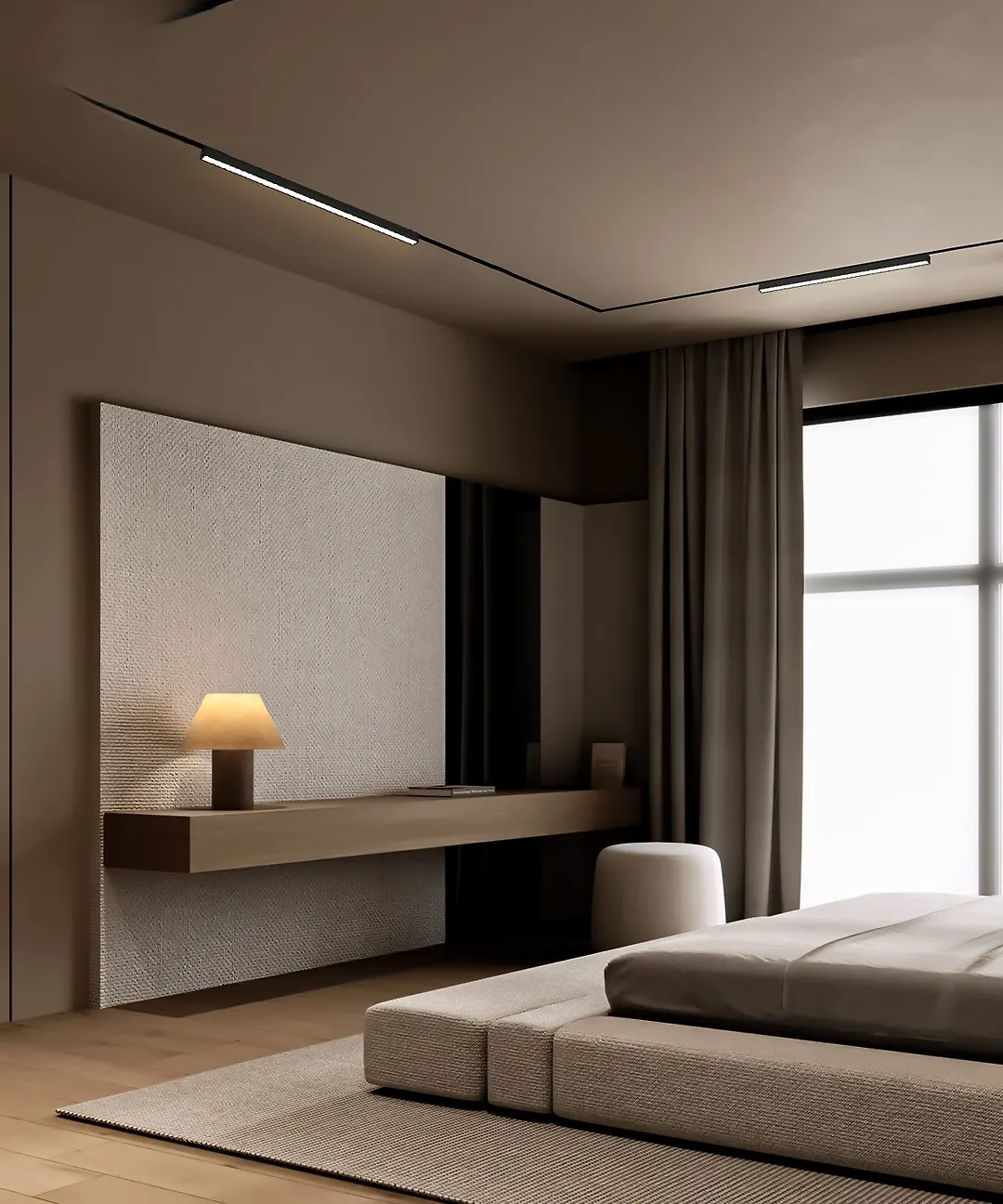 چراغ خطی ثابت مگنتی 20 وات SH-MG-02-600F  شعاع