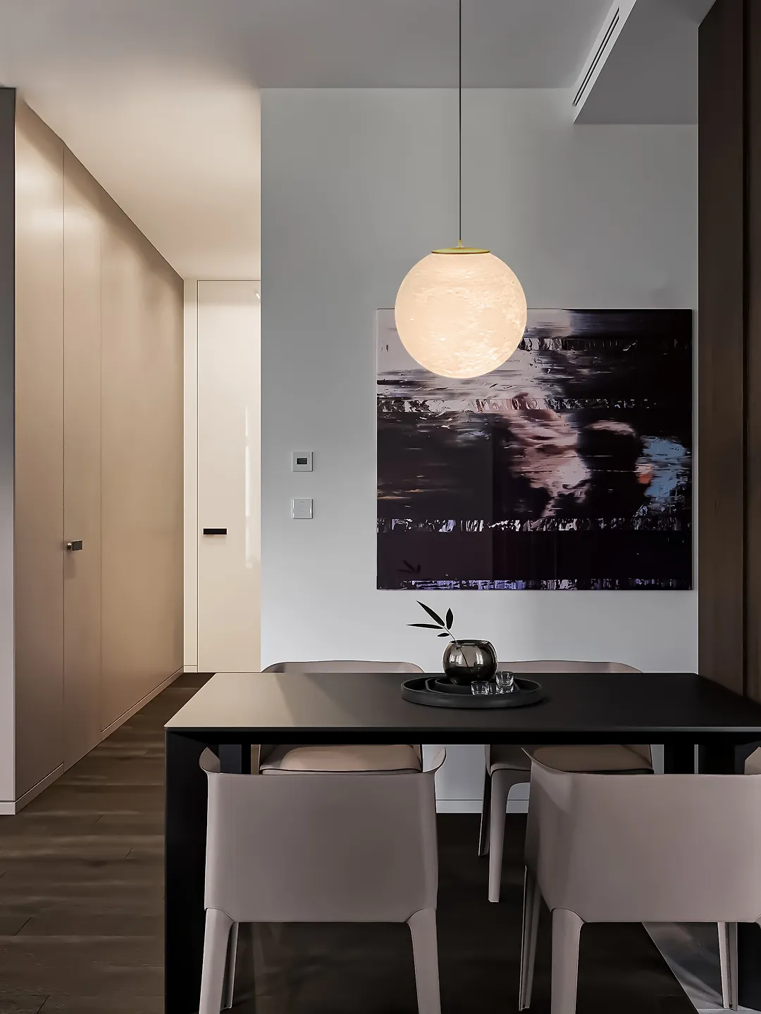 چراغ آویز کروی ماه مگنتی 6 وات-SH-MG-05-E-150 شعاع