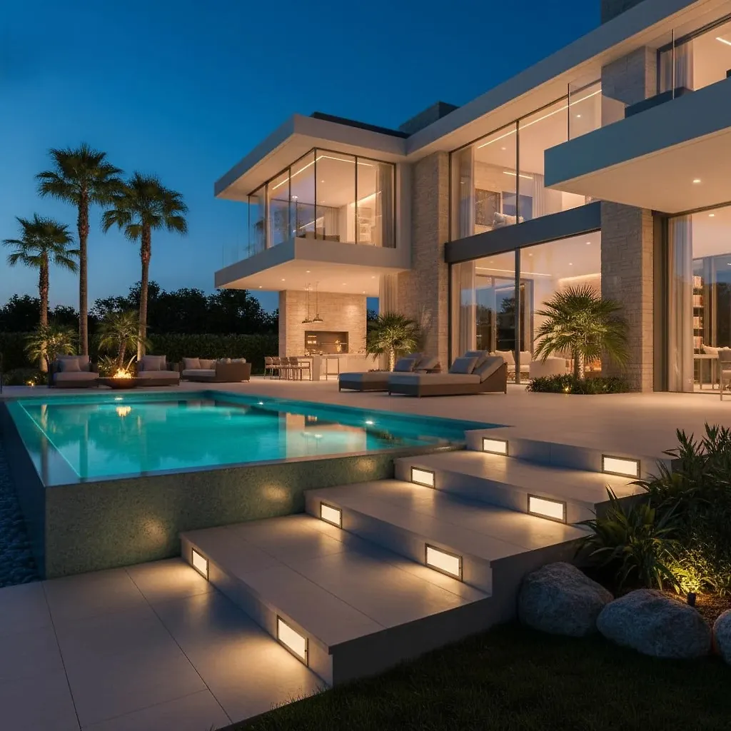 چراغ کنار پله  سفید 3079- SH شعاع