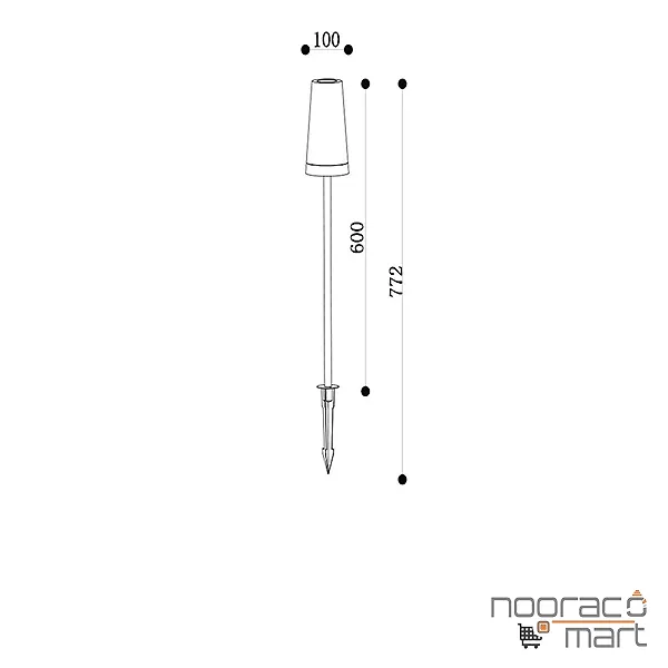 چراغ پارکی ایستاده PLX8006-B پولاکس
