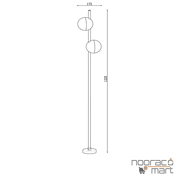 چراغ پارکی ایستاده PLX8009-B پولاکس