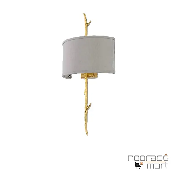چراغ دیوارکوب تک شعله شمعی E14 شیلد نقره ای N2002 نوران