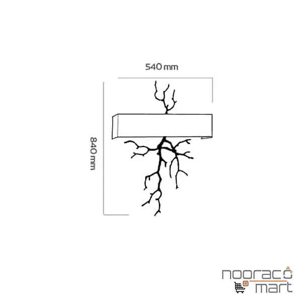 چراغ دیوارکوب دو شعله شمعی N2006  E14 نوران