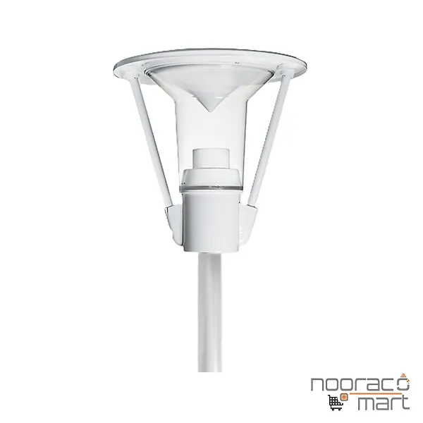 چراغ پارکی تولیپ سفید نور به لوله 25 وات  مازی نور