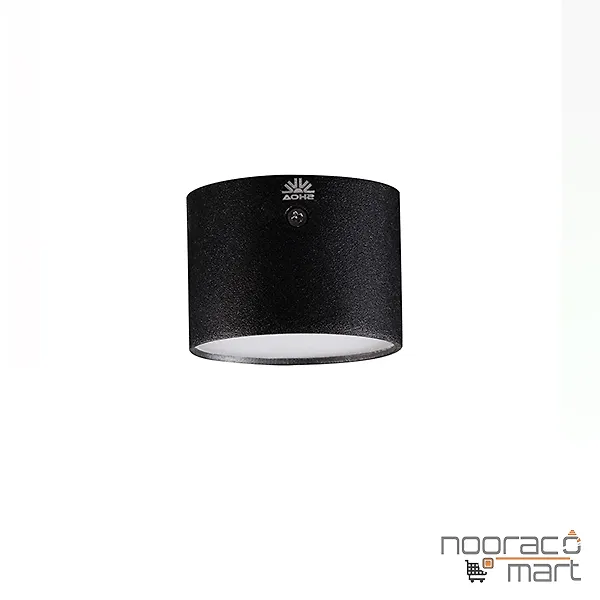 چراغ سقفی روکار گرد 7 وات مشکی SH-2017 شعاع