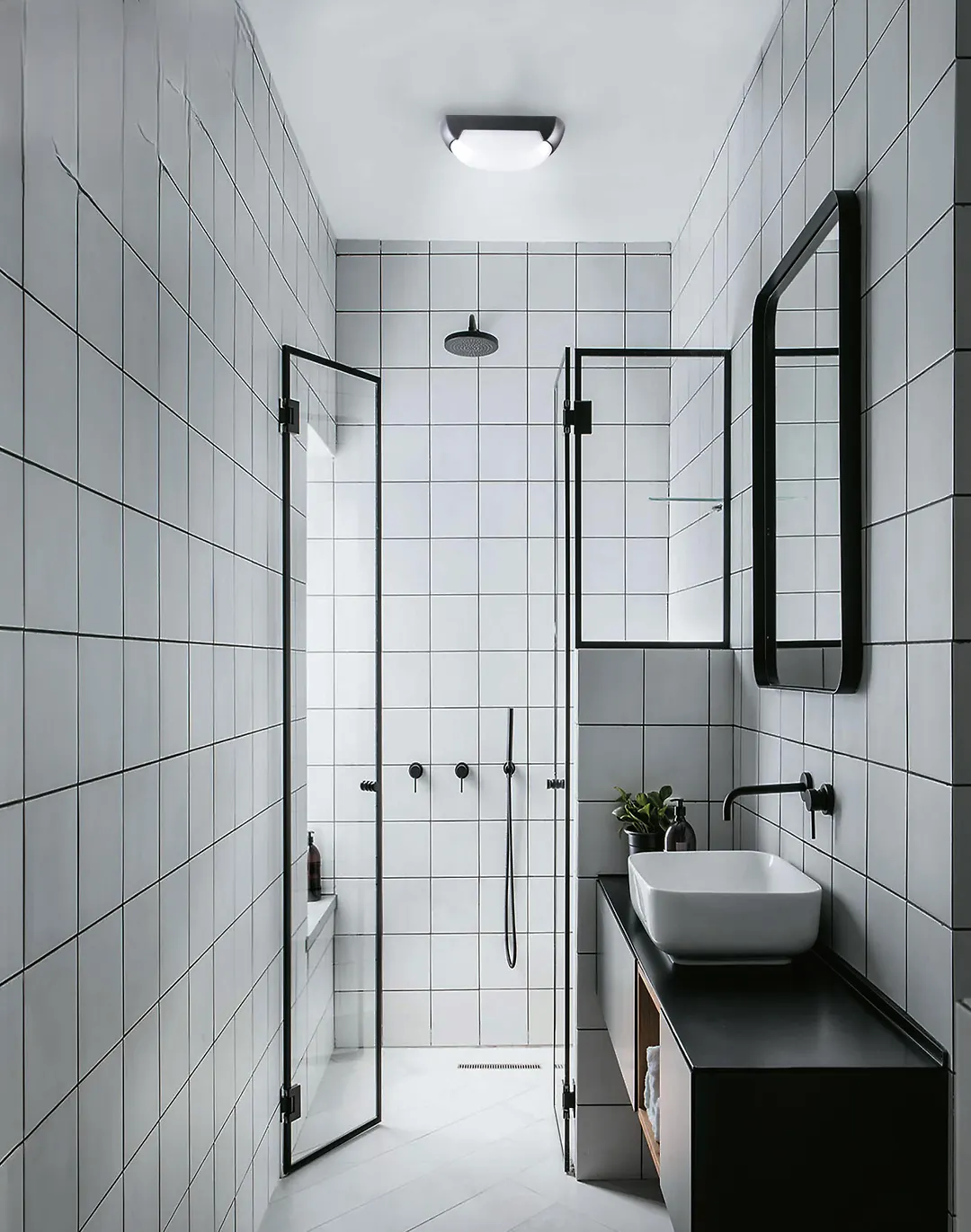 چراغ سقفی روکار 12 وات مشکی SH-230M-ND شعاع