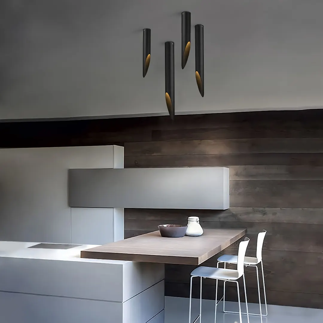 چراغ سقفی روکار 7 وات مشکی 25 سانتی متری SH-2605 شعاع