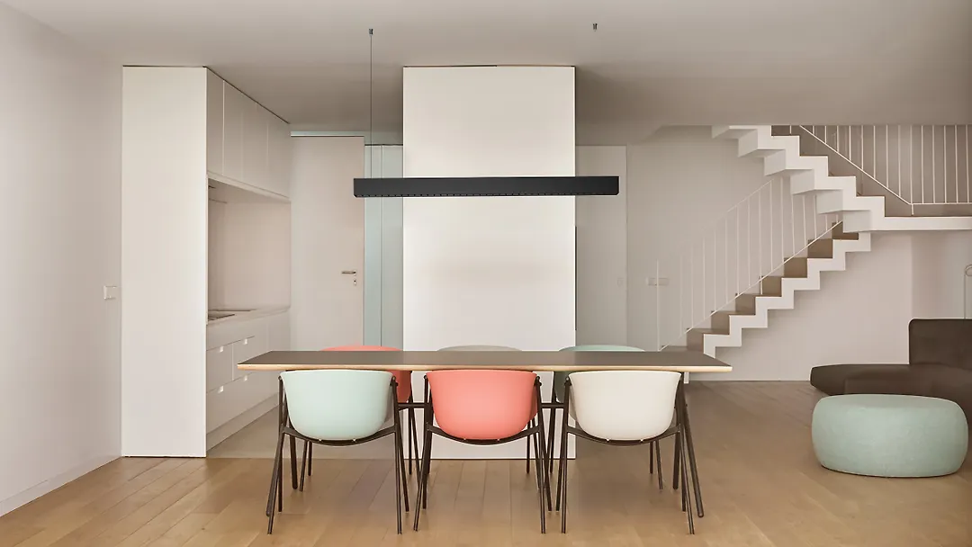 چراغ سقفی آویز لیزر بلید 48 وات مشکی SH- 6804 شعاع