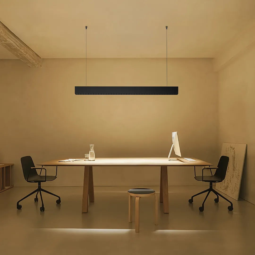 چراغ سقفی آویز لیزر بلید 48 وات مشکی SH- 6804 شعاع