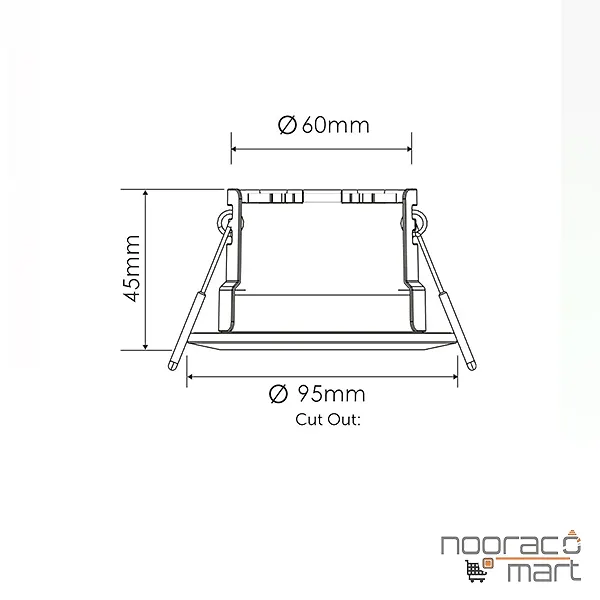 چراغ گرد سقفی توکار 10 وات PLX3008 پولاکس