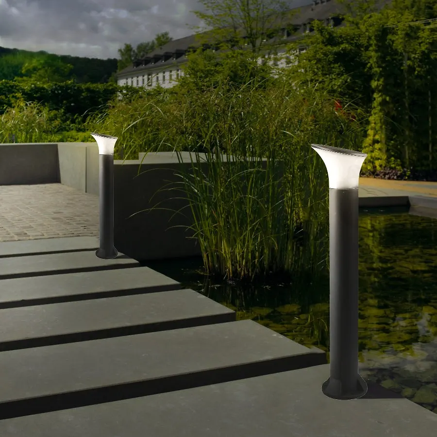 چراغ حیاطی 9 وات خاکستری ارتفاع 80 سانتی متری 1407 -SH شعاع