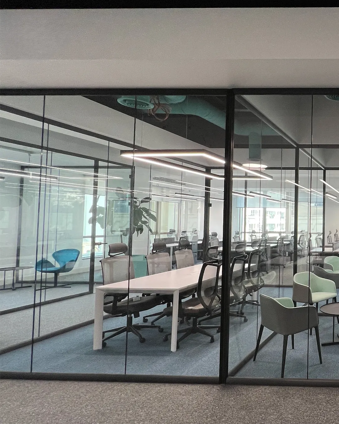 چراغ خطی آویز 36 وات مشکی SH-1814S شعاع