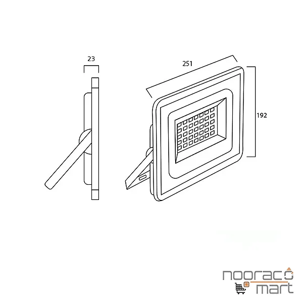 پروژکتور اکو هانیس شیشه 100 وات پرتو نور توس