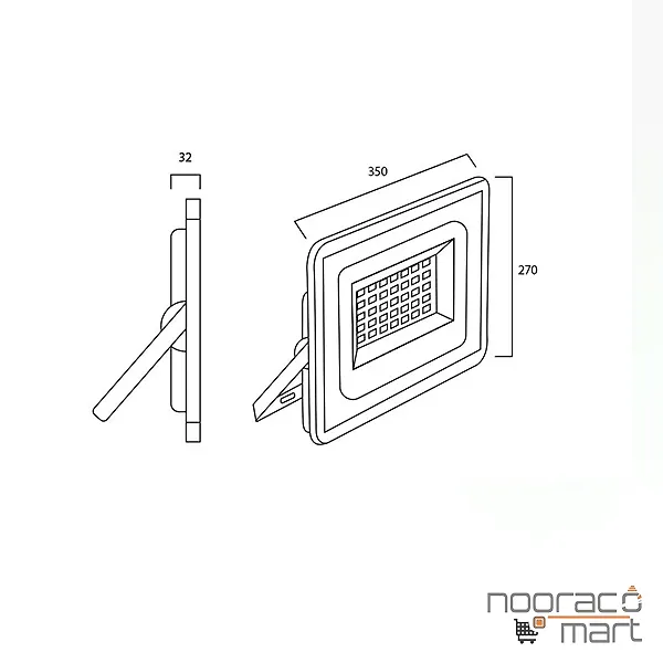 پروژکتور اکو هانیس 200 وات پرتو نور توس