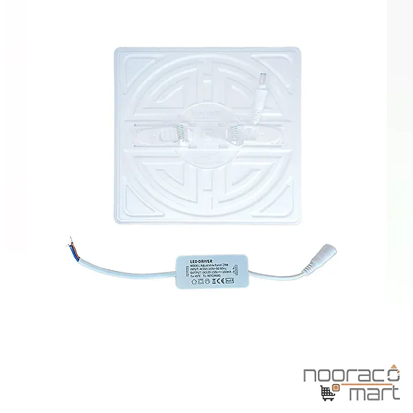 پنل سری S2 توکار 24 وات مربع بدیع نور