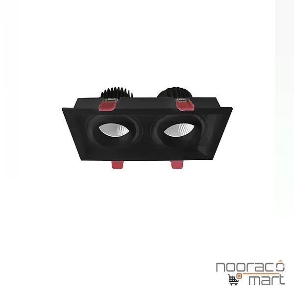 چراغ سقفی توکار متحرک 2x36 وات مشکی SH - AL6702 شعاع