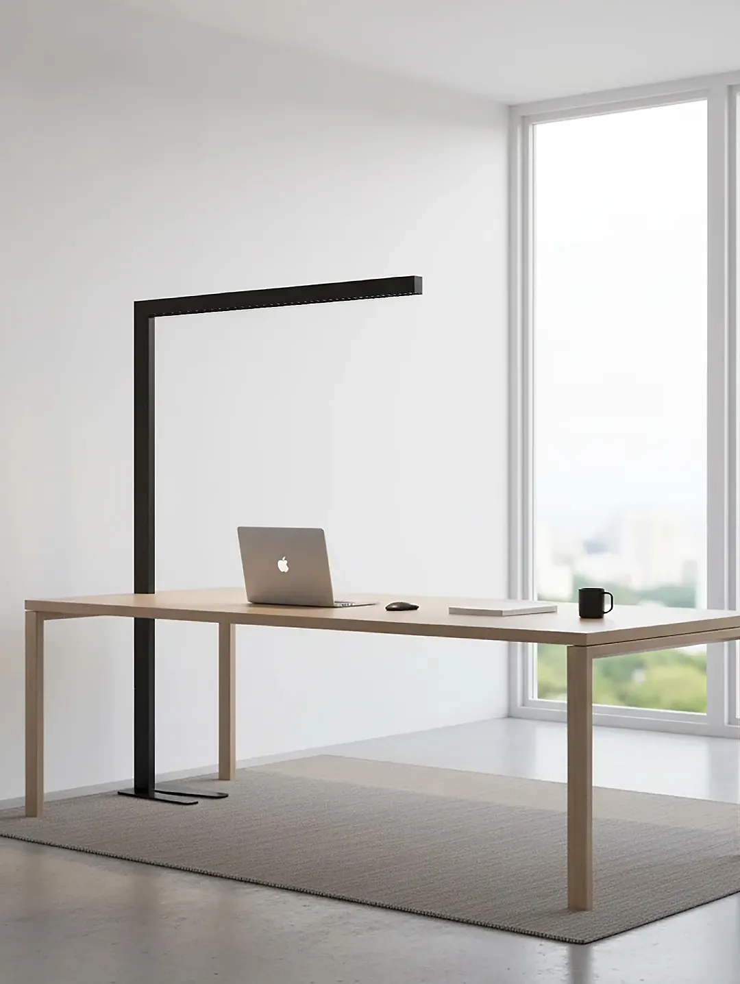 چراغ ایستاده مشکی 48 وات SH-6806 شعاع