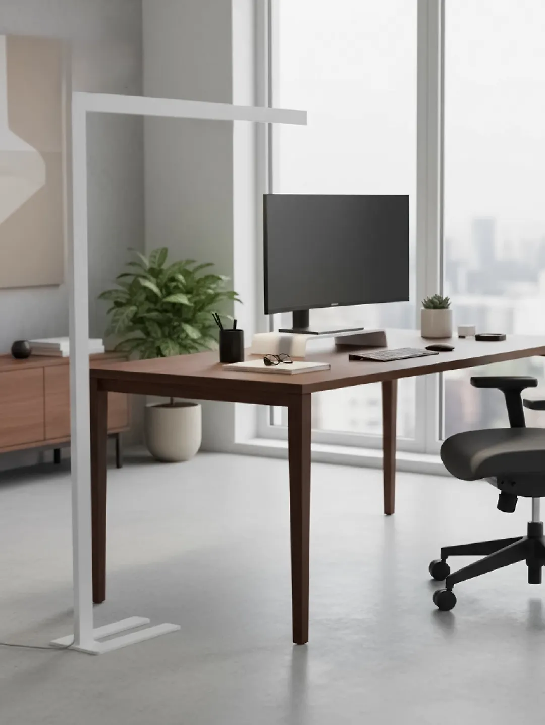 چراغ ایستاده سفید 48 وات SH-6806 شعاع