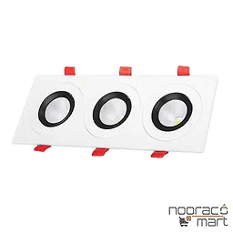 خرید و قیمت چراغ توکار چشمی تریلایت متحرک 3x7 وات SMD رینگ مشکی پارس شعاع توس