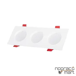 خرید و قیمت چراغ توکار سولاریس 3x5 وات پارس شعاع توس