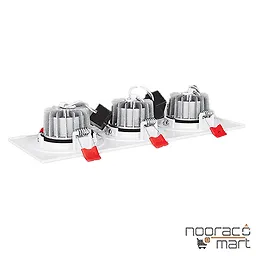 قیمت چراغ توکار چشمی تریلایت متحرک 3x7 وات SMD رینگ مشکی پارس شعاع توس