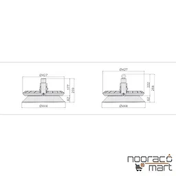 قیمت چراغ صنعتی روکار مریخ 2 150 وات گلنور