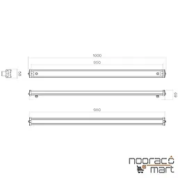 قیمت چراغ وال واشر آذرخش 3 36 وات 50x15x3 درجه گلنور
