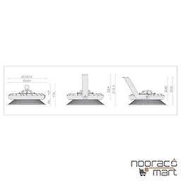 قیمت چراغ صنعتی دیواری مریخ 140 وات 1 i گلنور