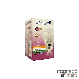 لامپ ال ای دی 5 وات E27 شفاف P45