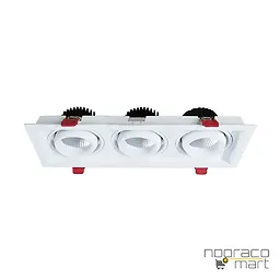 چراغ توکار 3x36 وات AL6703 شعاع