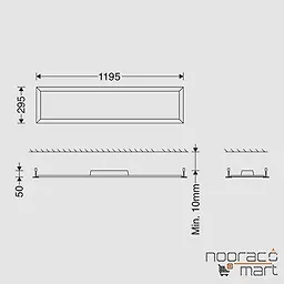 پنل توکار 30x120 لدیلوکس 29 وات مازی نور با صفحه ساتن