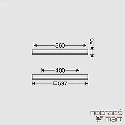مشخصات چراغ روکار الگانس 33 وات مازی نور با دیفیوزر دینامیک