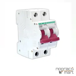 کلید مینیاتوری 63 آمپر دو پل C دنا الکتریک ایرانیان