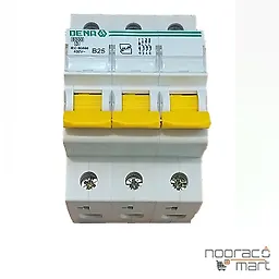 کلید مینیاتوری 25 آمپر سه پل B دنا الکتریک ایرانیان