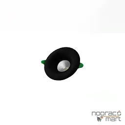 چراغ توکار آمیتریس 9 وات دايره اي COB مشکی  پارس شعاع توس