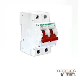 کلید مینیاتوری 10 آمپر دو پل B دنا الکتریک ایرانیان